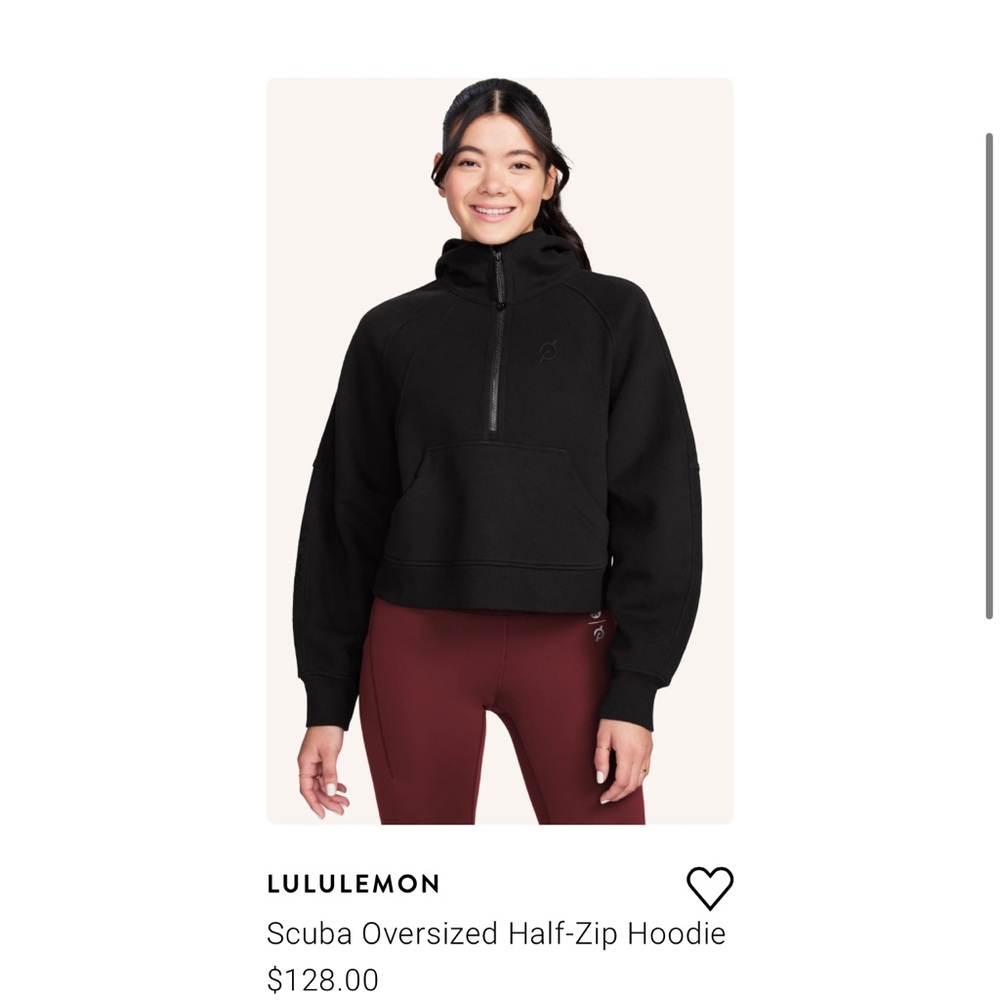 NWT Peloton x Lululemon Scuba Oversized Half-Zip Hoodie XL/XXL